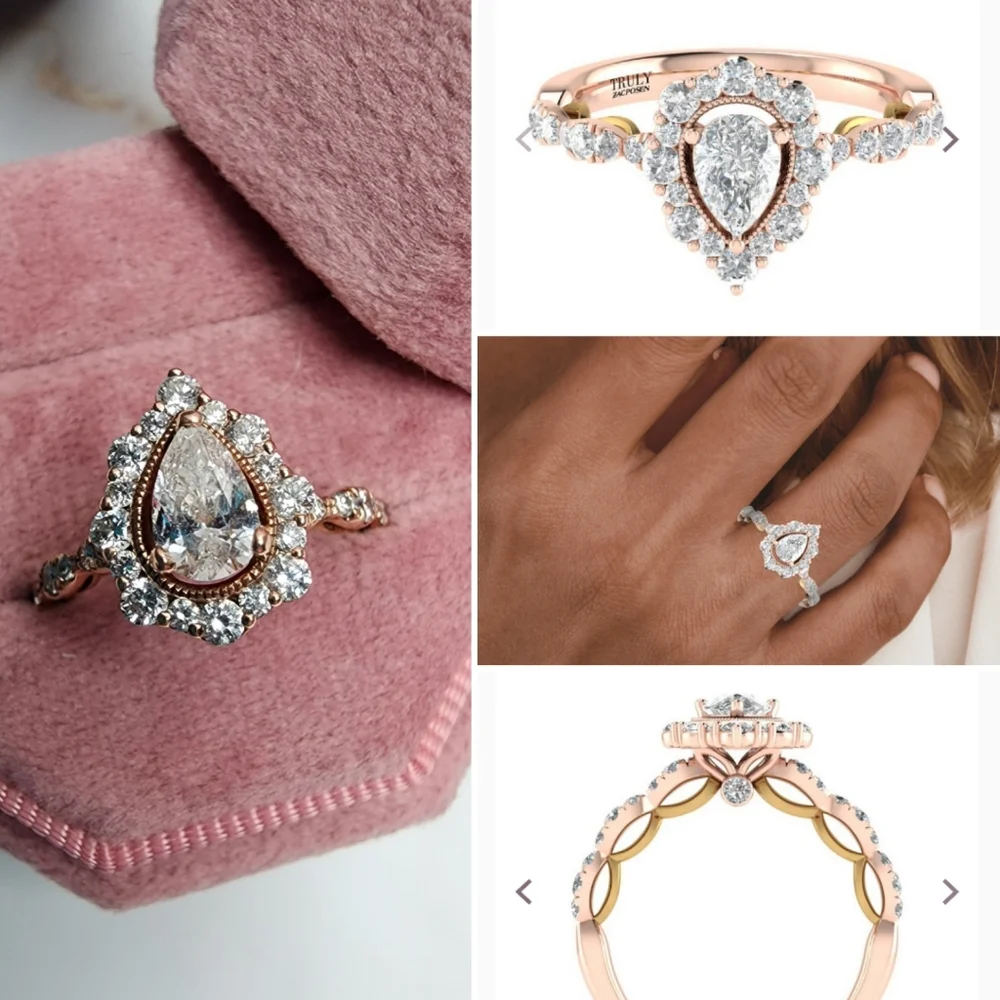 Zac Posen 1 Ct. Tw. Diamond Engagement Ring 14K Rose Gold